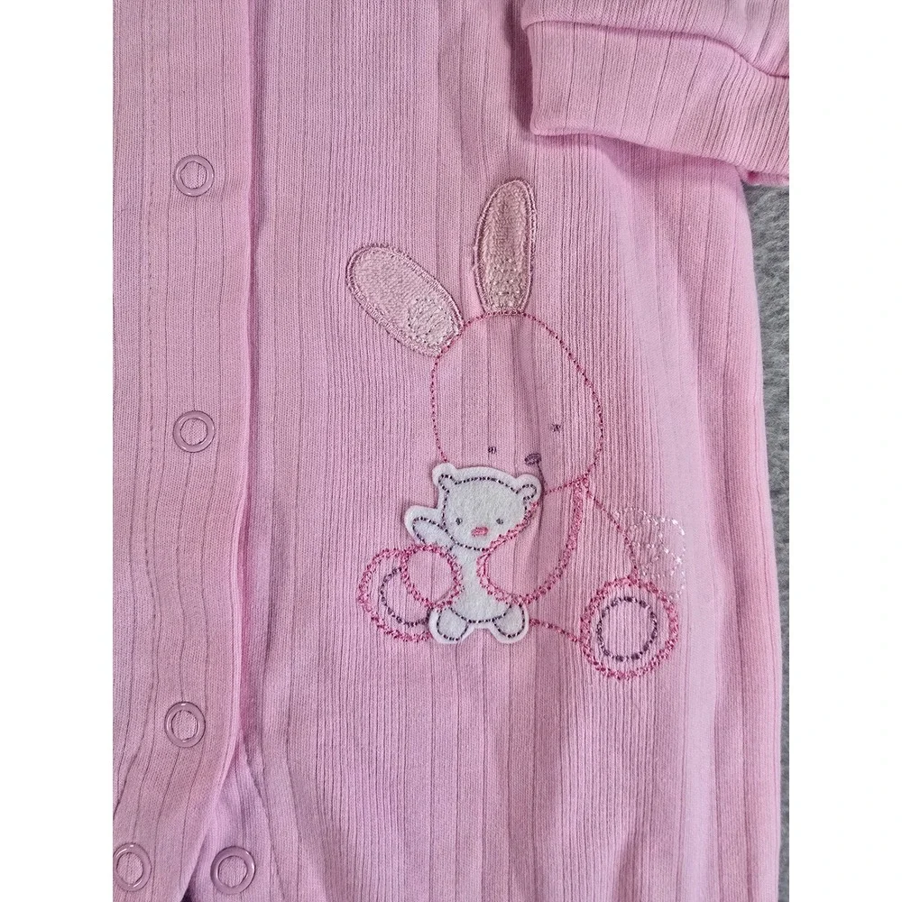 Vintage Y2K Carters Baby Girl Pink Bunny Footie Sleeper Play NWT‎ 0-3m Deadstock